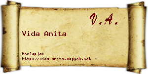 Vida Anita névjegykártya